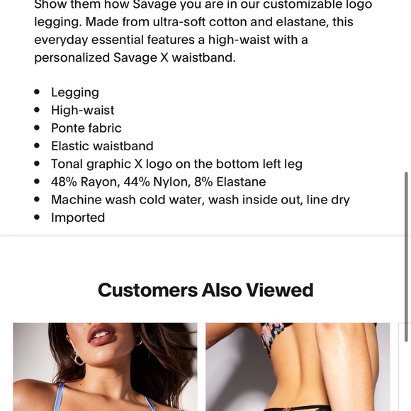 Savage x you LA custom black leggings - Picture 6 of 6